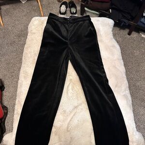Express Classic Black Velvet Trousers